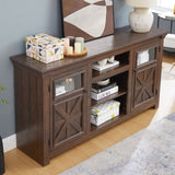 2 Doors Cabinet Farmhouse Cabinet, Farmhouse TV Stand Barn Design,Modern Farmhouse TV Media Stand, W1758P199936