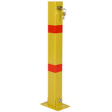 Parking bollard,pole barrier with lock ,car parking protection posts,home garage street decor W46542544
