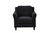 Fashionable living room sofa single seat, black fabric W1927113271