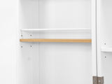 Kitchen Pantry Cabinet White Storage Cabinet Food Pantry with Doors and Adjustable Shelves W409P262446