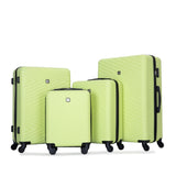 luggage 4-piece ABS lightweight suitcase with rotating wheels, 24 inch and 28 inch with TSA lock, W284P149249