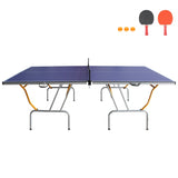 ZNTS 8ft Mid-Size Table Tennis Table Foldable & Portable Ping Pong Table Set for Indoor & Outdoor Games 05742076