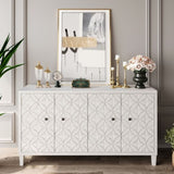 Accent Cabinet 4 Door Wooden Cabinet Sideboard Buffet Server Cabinet Storage Cabinet, for Living W1435P153086