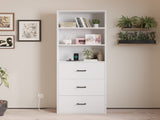 3-layer with 2 USB 2 plugs US standard 3 drawers Triamine board 60*23.5*180cm display cabinet white 52740664
