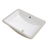 ZNTS Bathroom Sink Rectangle Deep Bowl Pure White Porcelain Ceramic Lavatory Vanity Sink Basin with W122552210