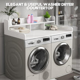 Washer Dryer Countertop with Non-slip Pads Laundry Wood Shelf Topper with Edge, 54" Width x 27.5" W2641P279969