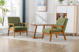 ZNTS Accent Chairs Set of 2 with Table, Mid Century Modern Accent Chair, Wood and Fabric Armchairs W1539P205996