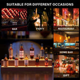 LED Lighted Liquor Bottle Display Shelf, 37 Inch Bar Display Shelf, DIY Illuminated Bottle Shelf W2178P163144