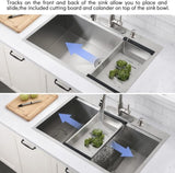 Workstation 33-inch Drop-In 16 Gauge Kitchen Sink R10 Radius Stainless Steel Kitchen Sink Single JYSB322BN