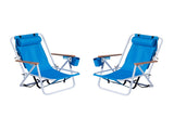 Folding Beach Chair Set of 2 for Adults, 4 Position Portable Backpack Foldable 58135440