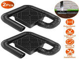 2Pcs 4.9FT Flexible Extendable Hose Gutter Downspout Extension Low Profile No Deep Digging Catch 18616718