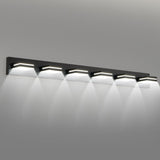 Modern Black LED Vanity Light, 6-Lights Wall Sconce for Bathroom and Mirror, Sleek Minimalist W1340P248798