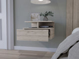 Augusta Floating Nightstand with 2-Tier Shelf and 1-Drawer B128P148659