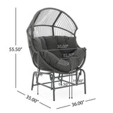 Palos Outdoor Wicker Glider Chair - Dark Gray N775P191232G