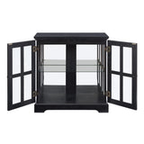 LED Curio Display Cabinet, Antique Display Cabinet with Adjustable Shelves, Retro Design Quality W2275P300146