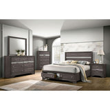 3 Drawers Wooden Nightstand with Nickel Round Knobs, Gray B016P251549