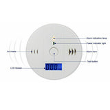 LCD Display CO Carbon Monoxide Gas Detector Device Home Safety Alarm Detector 01254366