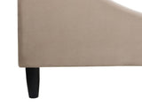 Aspen Vertical Tufted Modern Headboard Platform Bed Set, Queen, Mink Beige Performance Velvet B2719P238510
