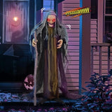 5.3ft Witch with Crutch Halloween Standing Decoration 94364188