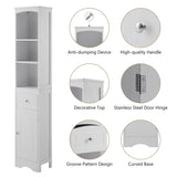 Tall Bathroom Cabinet, Freestanding Storage Cabinet with Drawer, MDF Board, Adjustable Shelf, White 18363202
