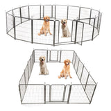 ZNTS 16 Panels Dog Playpen for outdoor,yard,camping,31.6"Height dog fence with 2 doors. W2151P177945