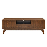 Mid Century Modern Fluted TV Stand for 65 inch TV, Entertainment Center with Storage, Farmhouse Wood W1801P195690