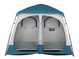 229*229*122cm Oxford Cloth Double Dressing Tent Blue/White 03192884