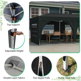 ZNTS 10'x20' Pop Up Canopy Tent with 6 Sidewalls, Ez Pop Up Outdoor Canopy for Parties, Waterproof W2505P151710