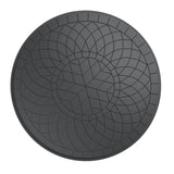 47.24-inch Cast Aluminum Patio Dining Table With Black Frame and Carved Texture on the Tabletop W1710P166028