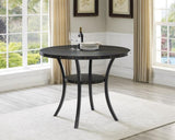 Biony Dining Collection Espresso Wood Counter Height Nailhead Round Dining Table T2574P165130