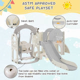 ZNTS Toddler Slide and Swing Set 7 in 1, Kids Playground Climber Slide Playset with Basketball Hoop 72465607