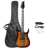 ZNTS Novice Entry Level 170 Electric Guitar HSH Pickup Bag Strap Paddle Rocker Cable Wrench Tool Sunset 44135945