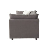Enda Pillow Back Fabric 3-Piece Sofa and Cuddler Chair Set T2574P198407