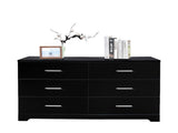 6 Drawer Double Dresser for Bedroom, Wide Storage Cabinet for Living Room Home Entryway, 38556618