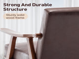 Mid-Century Modern Chair, Living Room Chair with Solid Wood Frame, Accent Chair Extra-Thick W2200P186179