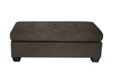 1pc Ottoman Tufted Detail Chocolate Microfiber Upholstered Modern Living Room Furniture B011P233980