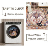 Area Rug 6x9 Vintage Bohemia Large Persian Non-slip Washable Rug For Room Kitchen Bedroom W2907P265124