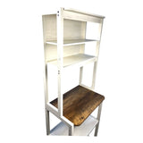 23.62" White and Rustic Brown color 5-Tier Bakers Rack for Kitchen with Storage, Coffee Bar, Kitchen W1412P230429