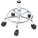 ZNTS Round Shape Adjustable Salon Stool with Back Black 28184320