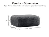 Aviana Ottoman Plush Fabric -Dark Grey W714P380194