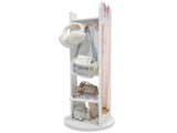 White, bow-patterned, MDF painted finish, 1-door, 1-shelf, rotatable 31262529