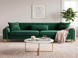 FX-P11-GR 87.4 Inches Contemporary Upholstered Sofa Couch, 3 Seater Sofa with Plush Cushions & W576P360571