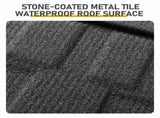 52"x18" Black Awning, Iron Frame, Corrugated Steel Tile Coating 04235187