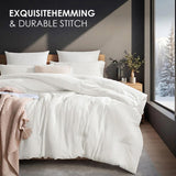 All-Season Oversized White Plump Duvet - Winter snow day bedding for bedrooms and hotels. Features 64204699
