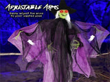 7.2ft Sound-Activated Halloween Witch - Eerie Arm Movements, Terrifying Sounds & Glowing Eyes for 49447258
