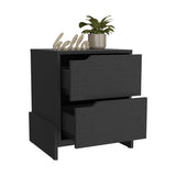 Luss Nightstand, Bedside Table with 2-Drawers B070P188870