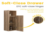 CC1014S112310 Rough Oak&Rough Oak Bathroom Floating Side, Wall-mounted Bathroom Storage W1865P444263