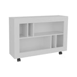 Joge 37,4" Wide Console Table Cart with Six Shelves, Casters, Entryway Table, Side Table, Living B070P286450