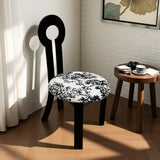 Dining Chairs Set of 2, Key-Design Home Chairs - Linen Upholstered Solid Wooden Dining Chairs with W2700P338558