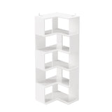 ZNTS FCH 5-layer L-shaped corner display rack particle board 60*60*165cm white 73137996